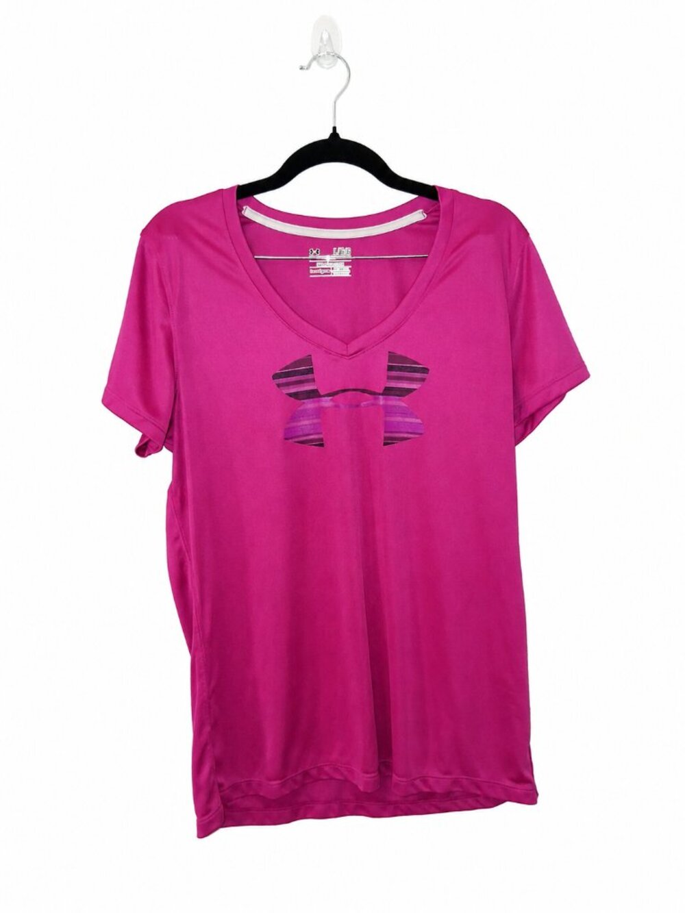 Under Armour HeatGear Women’s XL Pink Loose Fit V-Neck Graphic Tee